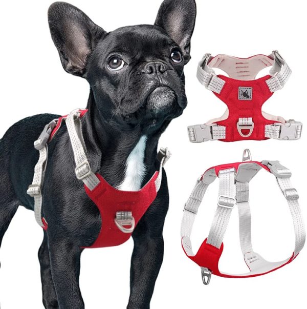 hot selling pet chest strap dog leash for big dog breathable reflective I-shaped chest back pet supplies