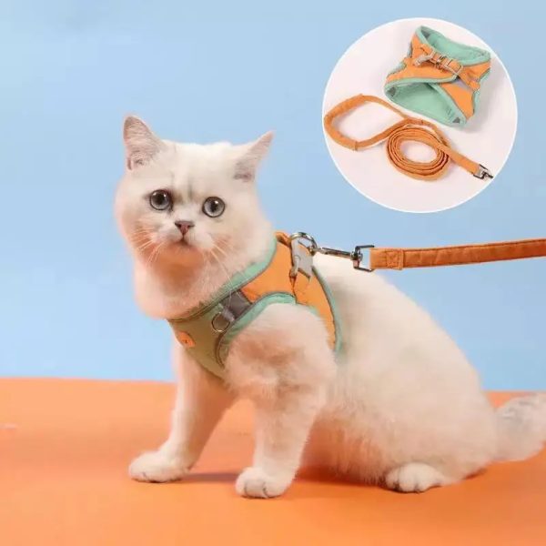 Cat Traction Rope Reflective Vest Type Chest Strap To Prevent Breaking Away From Going Out, Dog Traction RopeTo Walk The Cat