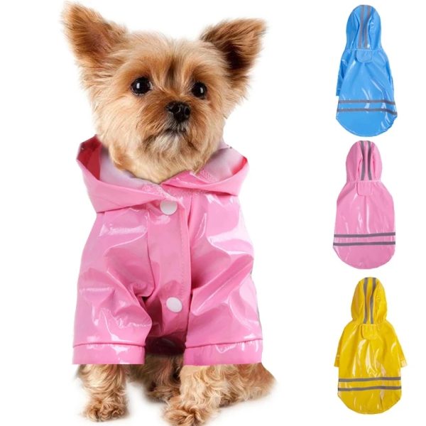 Wholesale Summer Outdoor Puppy Pet Hoody Waterproof Jackets PU Raincoat for Dogs Cats