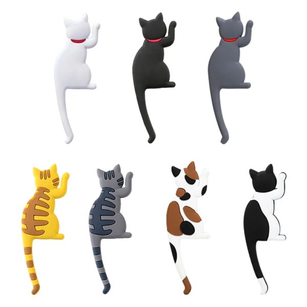 cute cat tail refrigerator stick hook strong magnetic hook spot direct batch