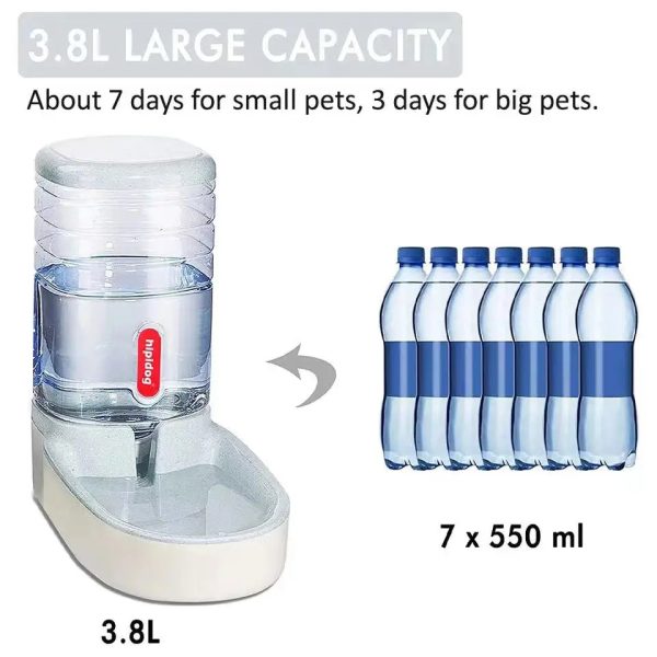 Adjustable Puppy Food And Water Bowls Automatic Dog Feeder For Multiple Dogs