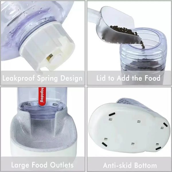 Adjustable Puppy Food And Water Bowls Automatic Dog Feeder For Multiple Dogs