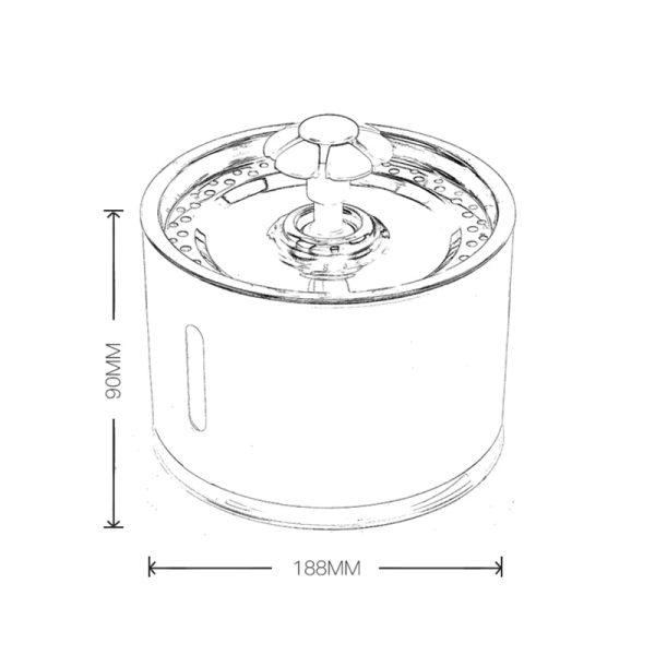 new design stainless steel pet water fountain cat water fountain stainless steel