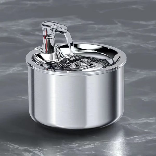 new design stainless steel pet water fountain cat water fountain stainless steel