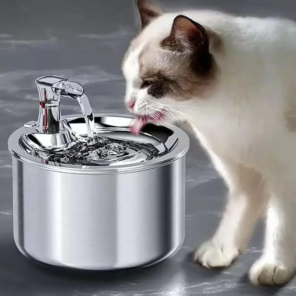 new design stainless steel pet water fountain cat water fountain stainless steel