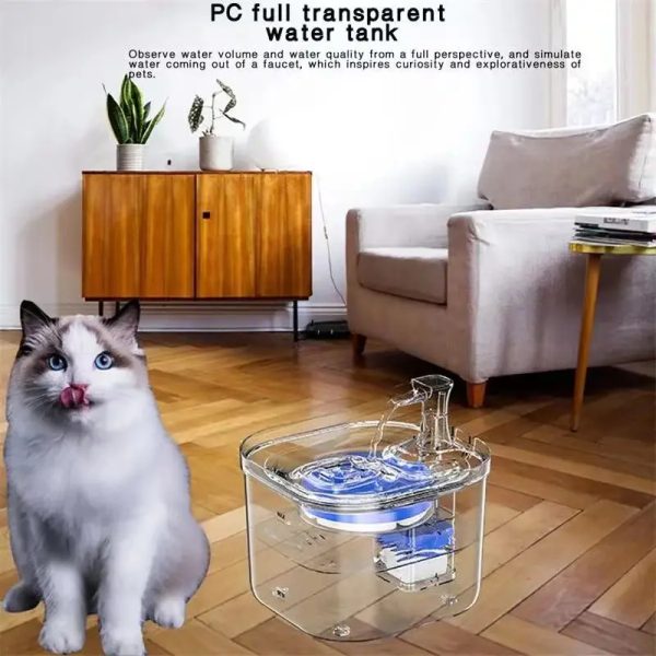 Cat Water Fountain Automatic 3L Cat Water Dispenser Dog Pet Water Fountain Pump with LED Indicator and 3 Replacement Filter