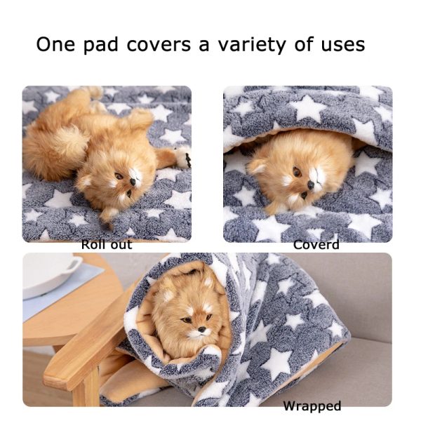 Hot Sale Puppy Dog Cat Fleece Blankets Cushion Pet Sleep Mat Pad Bed Cover Soft Warm Blanket for Animals