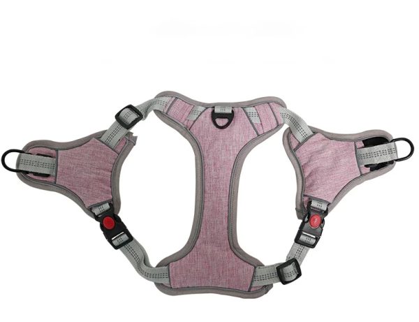 Adjustable buckle type reflective chest and back for medium and large dogs Comfortable chest harness