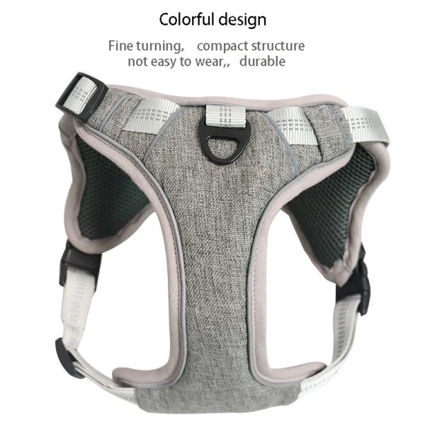 Adjustable buckle type reflective chest and back for medium and large dogs Comfortable chest harness