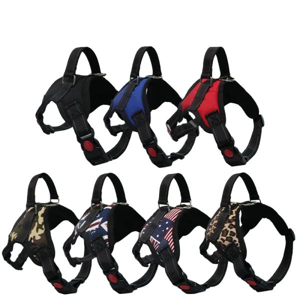 Reflective Pet Dog Harness Durable and Adjustable Chest Vest Leash for Small Medium Big Dogs Cats Walking Harnesses Accessories