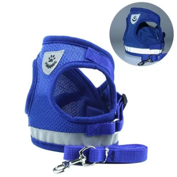 Cats Dogs Harness Backpack Adjustable Reflective Breathable with Free Leash