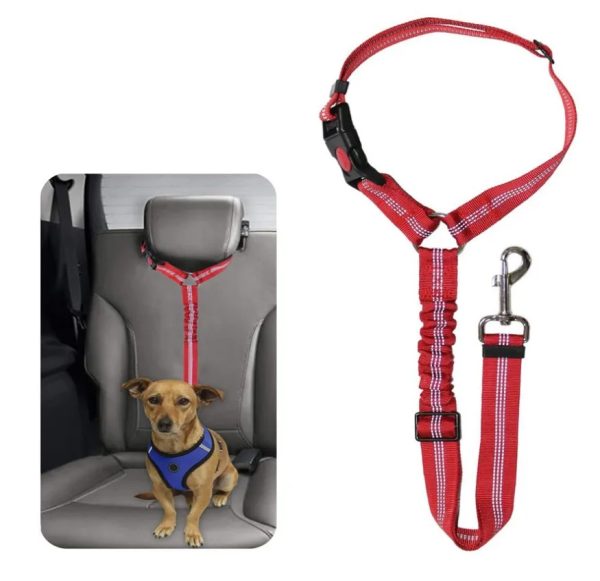 Dog Seat Belt Adjustable Harness For Dogs Cats Safety Cables For Car Seat Belt Nylon Vehicle Seat