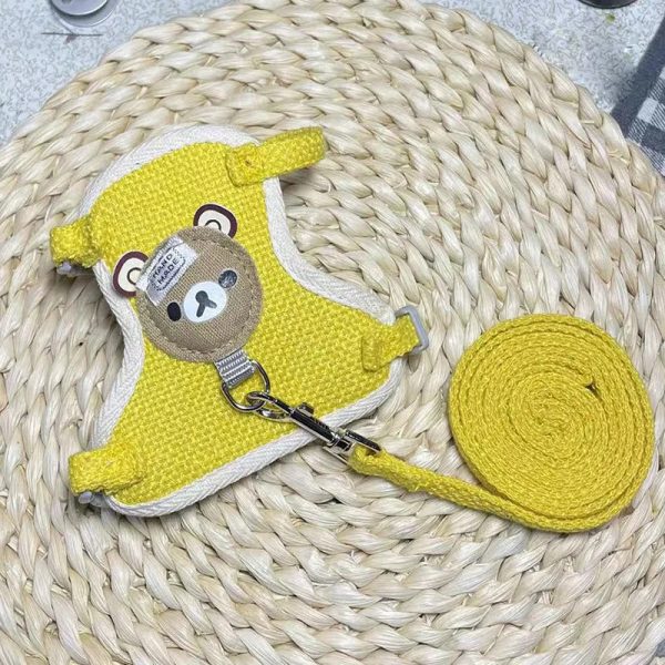 Dog leash vest Teddy Bear small dog chest strap cat walk rabbit leash pet supplies