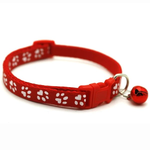 Good quality Multi-colors Safety Nylon Cat Dog Collar with Bell Adjustable Buckle