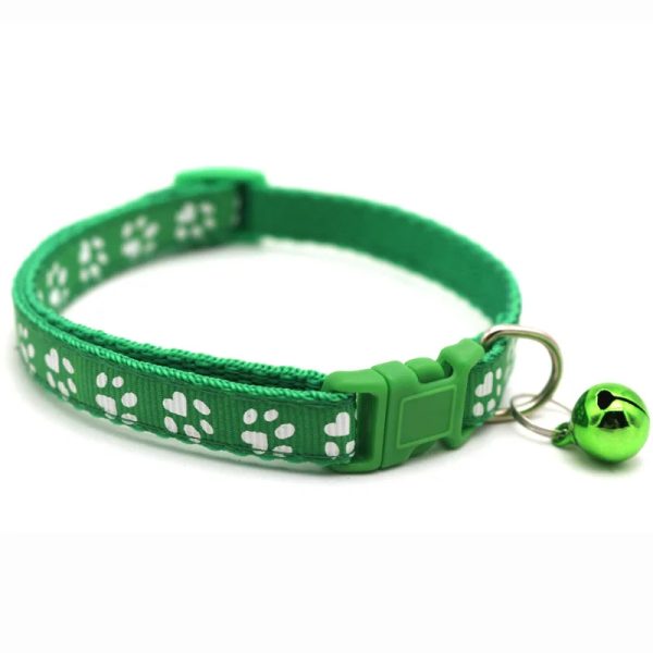 Good quality Multi-colors Safety Nylon Cat Dog Collar with Bell Adjustable Buckle