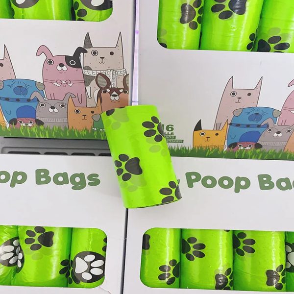 100% biodegradable dog waste bag Dog poop bags with dispenser in a box