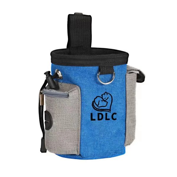 Custom logo luxury durable personalised waterproof waxed canvas pet walking snack dog treat bag training pouch with waist belt