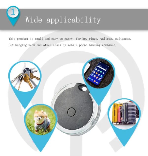 Smart Wireless 4.0 Key Mini waterproof pet locator Highly practical locator Pet mini GPS locator