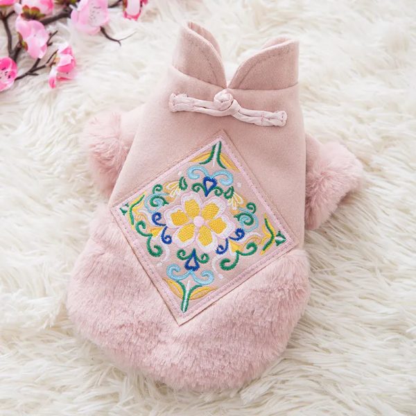 Puppy tang suit warm clothes Teddy autumn and winter suit pet thickened cat small dog puppy princess skirt