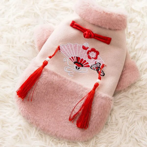 Puppy tang suit warm clothes Teddy autumn and winter suit pet thickened cat small dog puppy princess skirt