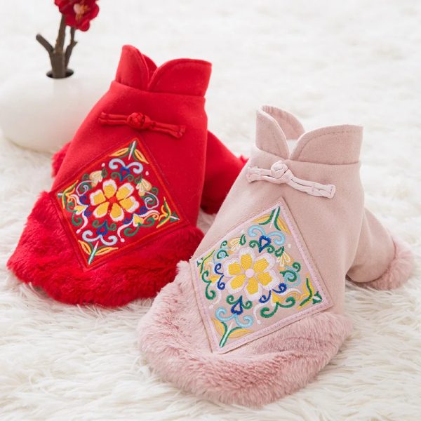 Puppy tang suit warm clothes Teddy autumn and winter suit pet thickened cat small dog puppy princess skirt