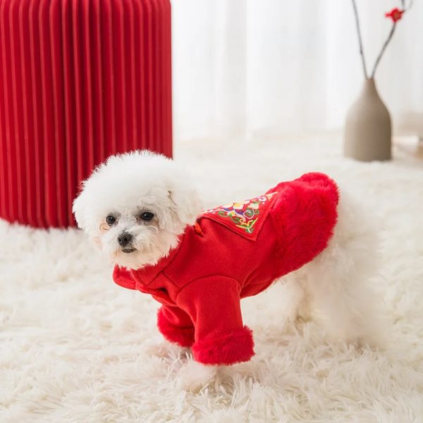 Puppy tang suit warm clothes Teddy autumn and winter suit pet thickened cat small dog puppy princess skirt