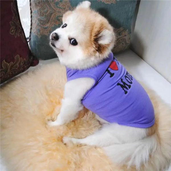 Cute Printed Summer Pets tshirt Puppy Dog Clothes Pet Cat Vest Cotton T Shirt Pug Apparel Costumes Dog Clothes for Small Dogs