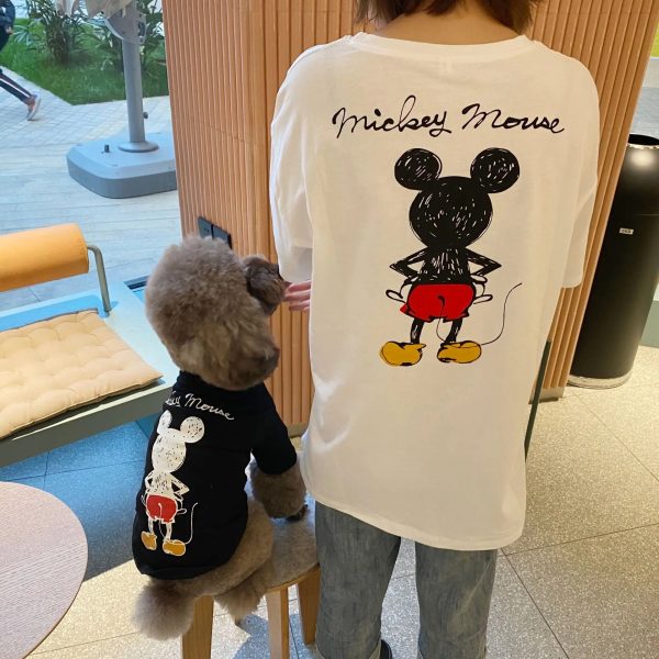 Pet parent-child outfit summer fashion T-shirt dog and owner matching clothes