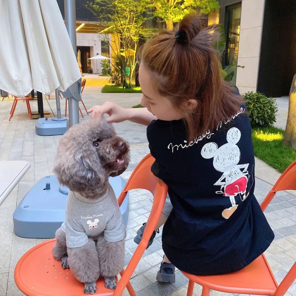 Pet parent-child outfit summer fashion T-shirt dog and owner matching clothes