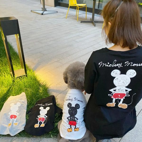 Pet parent-child outfit summer fashion T-shirt dog and owner matching clothes