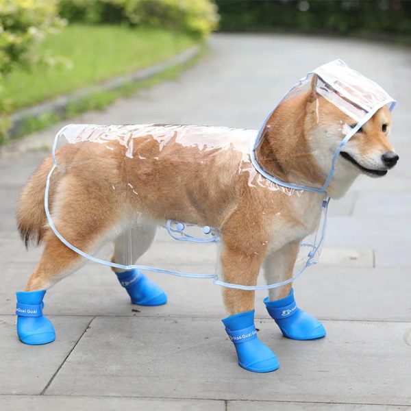 Waterproof Dog Rain Coat Jacket For Pet Dog Clothes Raincoat