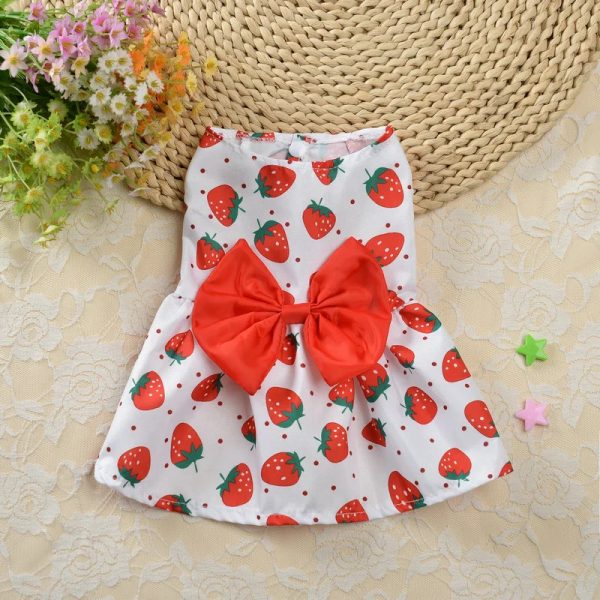 Pet Clothes Puppy Princess Girl Dog Dress Floral Vest Clothes for Spring And Summer