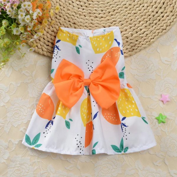 Pet Clothes Puppy Princess Girl Dog Dress Floral Vest Clothes for Spring And Summer