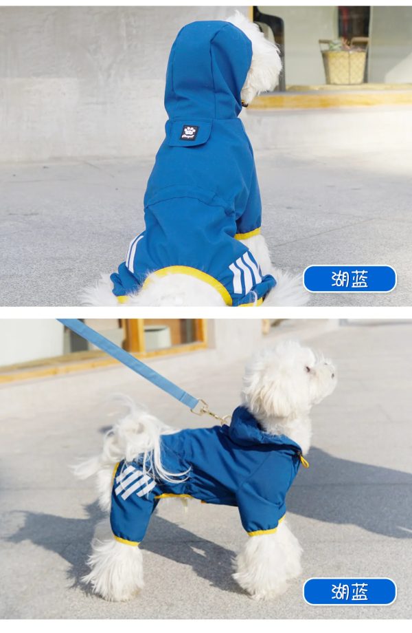 Popular Dog raincoat all-wrapped four-legged poncho