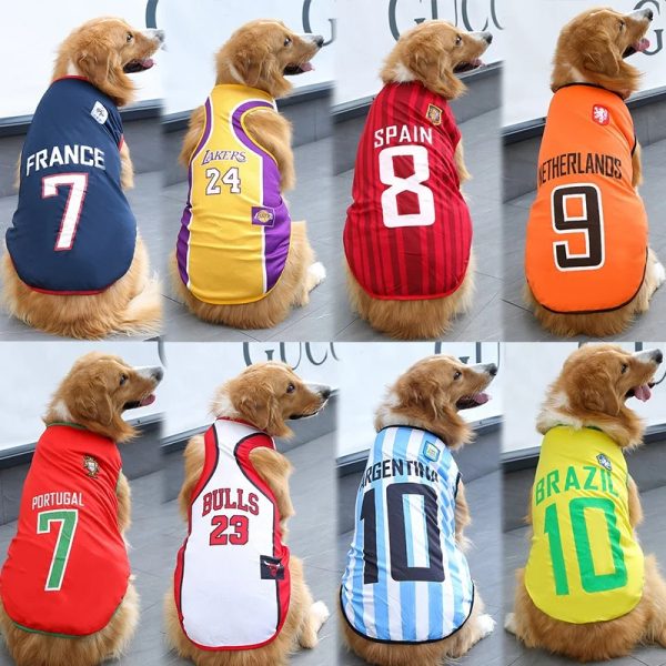 Dog Cat pet mesh vest basketball clothing