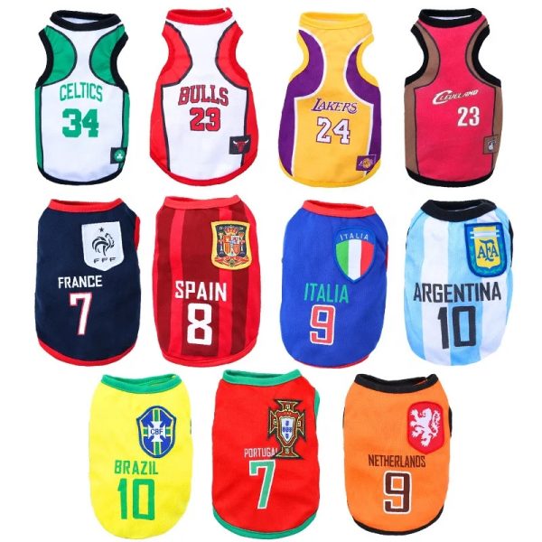 Dog Cat pet mesh vest basketball clothing