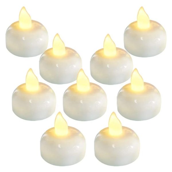 Water Activated LED Tea Light Yellow Flicker Floating LED Tealight Candle